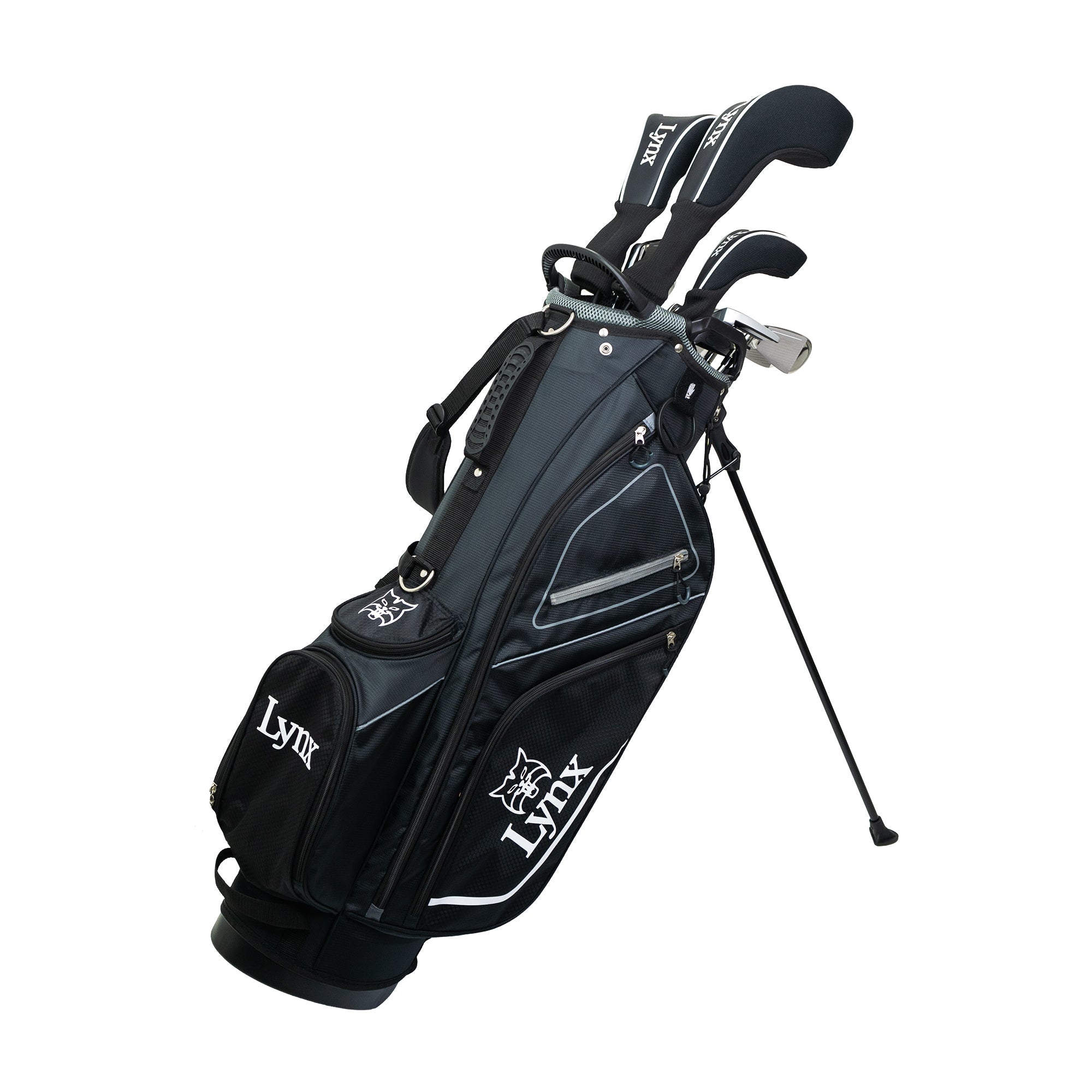 LYNX USA TOUR ゴルフバッグ ブラック Lynx キャディーバック かっこいい おしゃれ メンズ ゴルフ